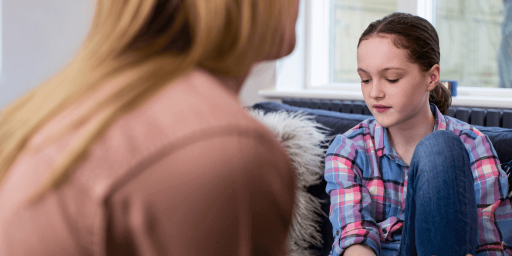 girl in therapy being listened to