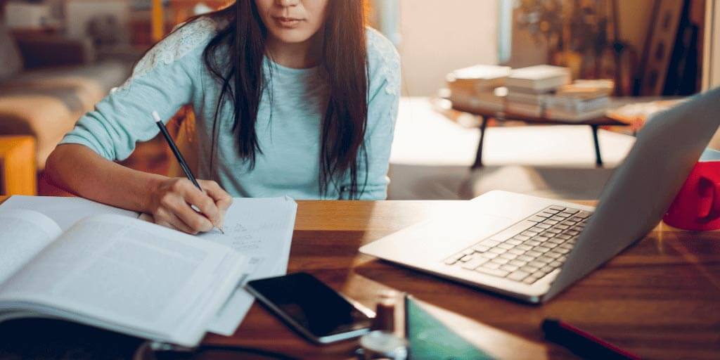 girl studying