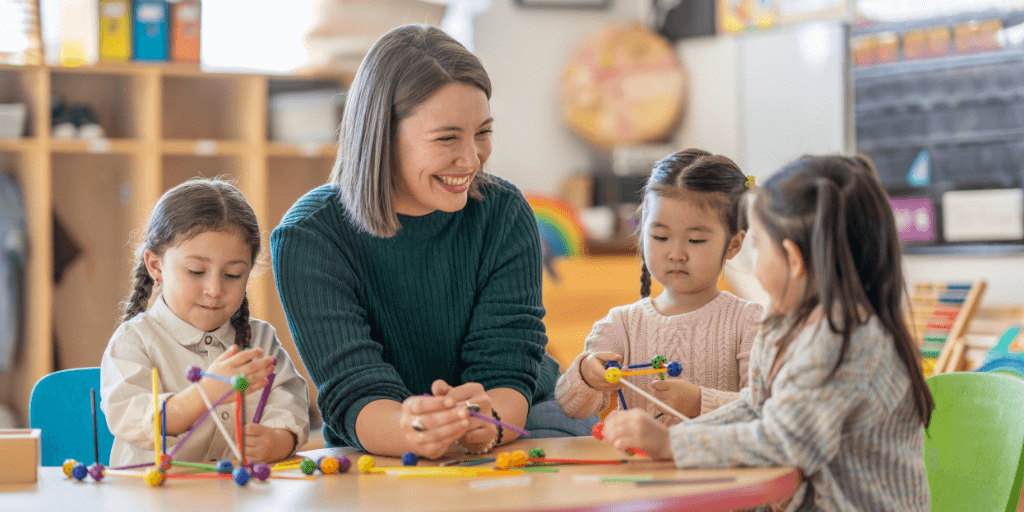 teacher with students