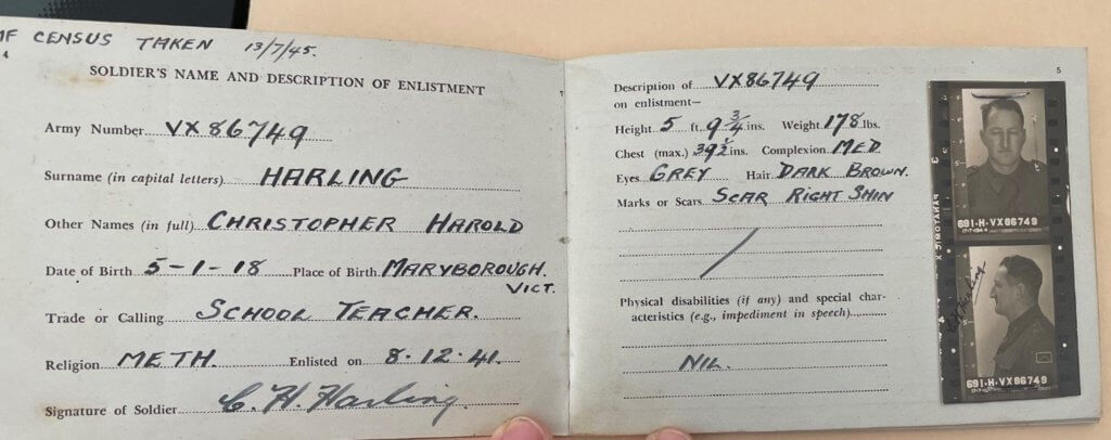 The passport of Chris Cussen's grandfather.